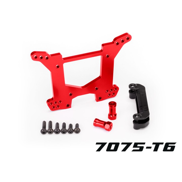 TRAXXAS - wieża amort. tył ALU Red