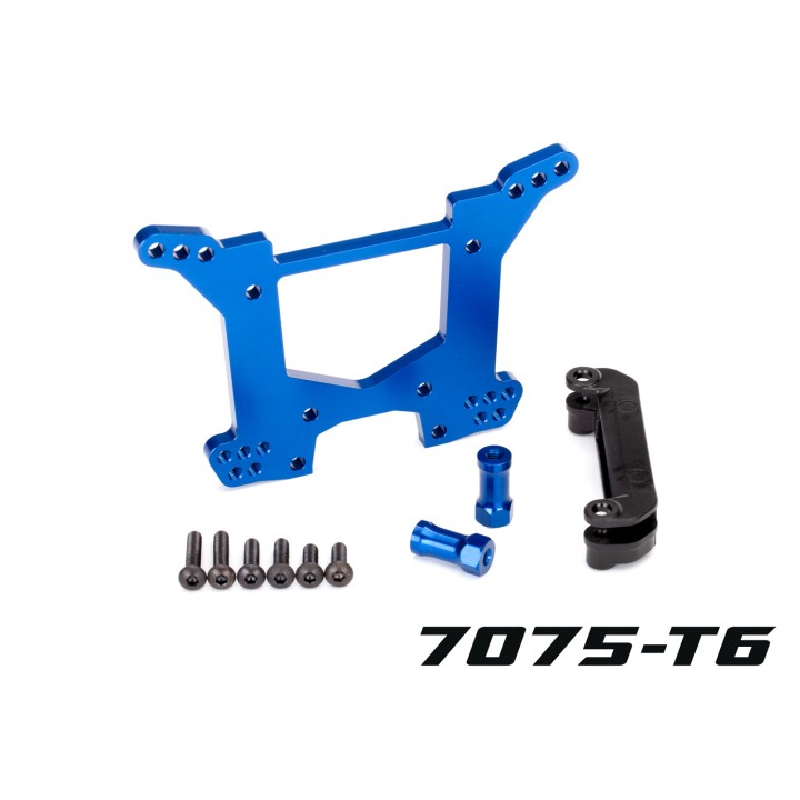TRAXXAS - wieża amort. tył ALU Blue