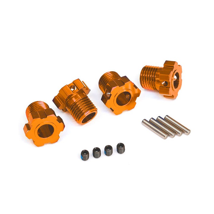 TRAXXAS -  komplet HEX kół 17mm ORANGE