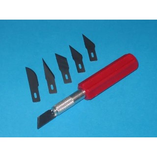 EX - nożyk-czerwony uchwyt + ostrza