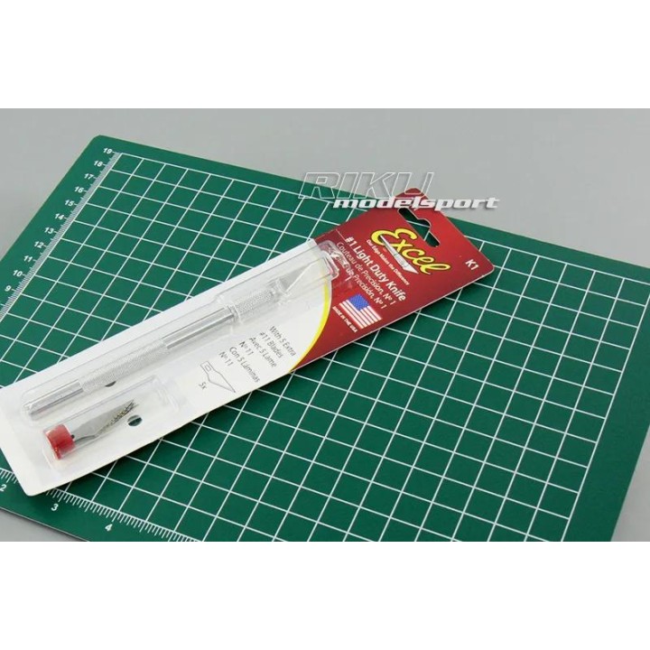 EX - podkładka ze skalą zielona + nożyk