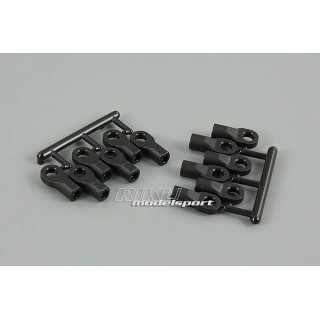 RPM - komplet snapów krótkich (czarne)