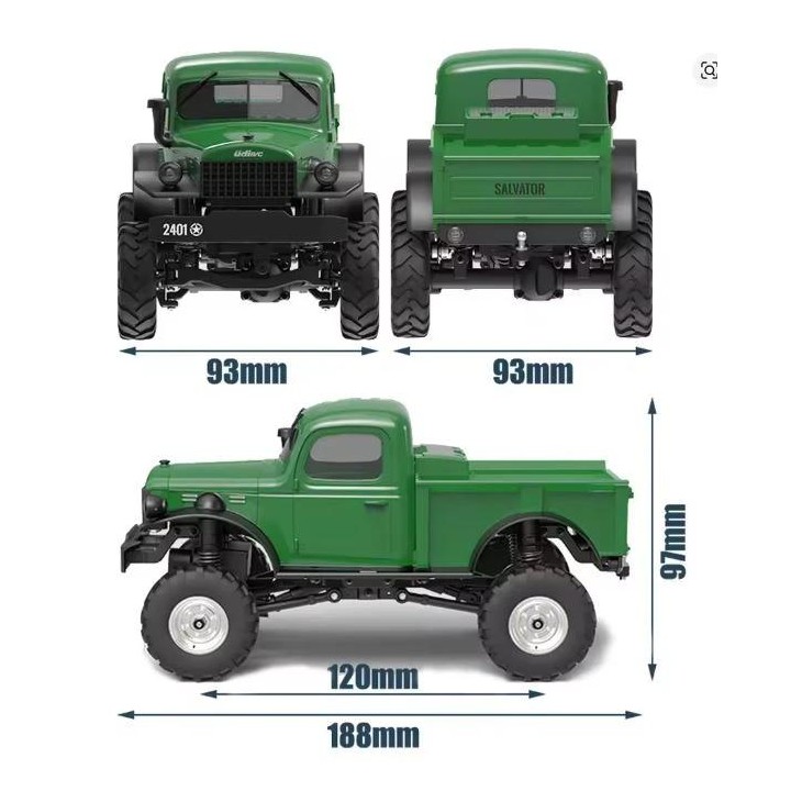 UDI - RC CRAWLER GREEN 1:24