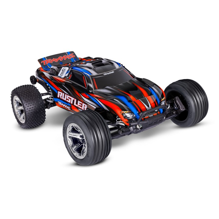 TRAXXAS 37354-4 1/10 RUSTLER BL-2s 2WD - wersja czerwona