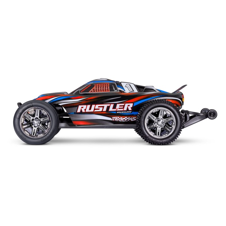 TRAXXAS 37354-4 1/10 RUSTLER BL-2s 2WD - wersja czerwona
