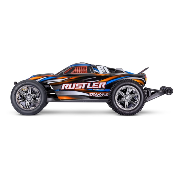 TRAXXAS 37354-4 1/10 RUSTLER BL-2s 2WD - wersja pomarańczowa