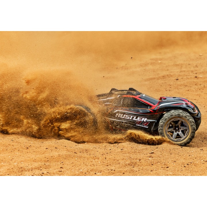 TRAXXAS 67164-4 1/10 RUSTLER 4X4 VXL 4WD - wersja czerwona