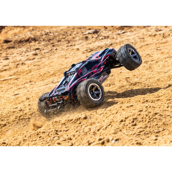 TRAXXAS 67376-4 1/10 RUSTLER 4X4 VXL TSM - wersja czerwona