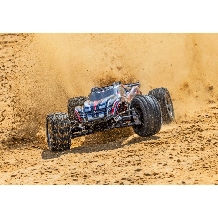 TRAXXAS 67376-4 1/10 RUSTLER 4X4 VXL TSM - wersja czerwona