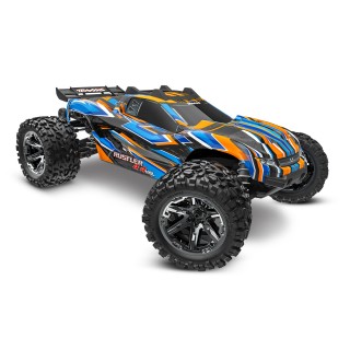 TRAXXAS 67376-4 1/10 RUSTLER 4X4 VXL TSM - wersja pomarańczowa