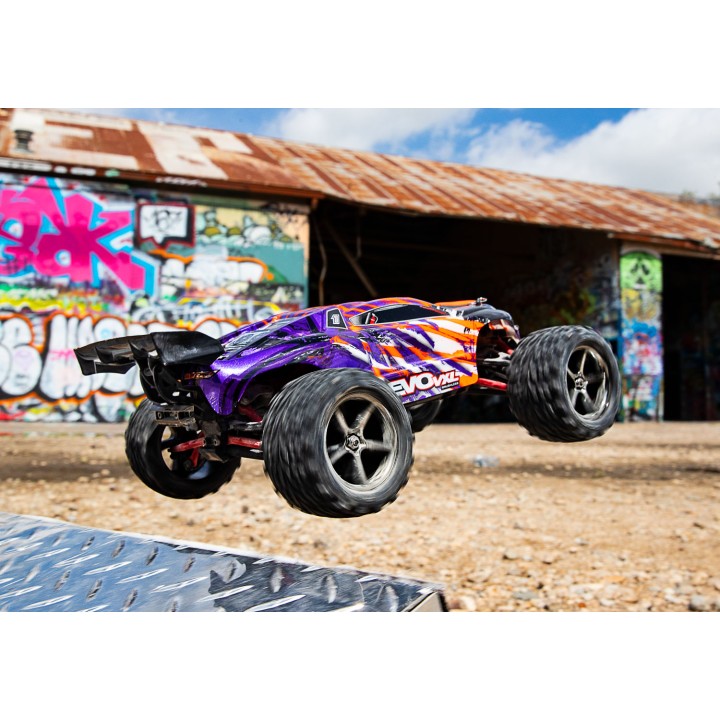 TRAXXAS 71076-8 1/16 E-REVO VXL TSM - wersja purpurowa