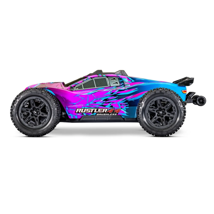 TRAXXAS RUSTLER 4X4 Brushless - wersja purpurowa